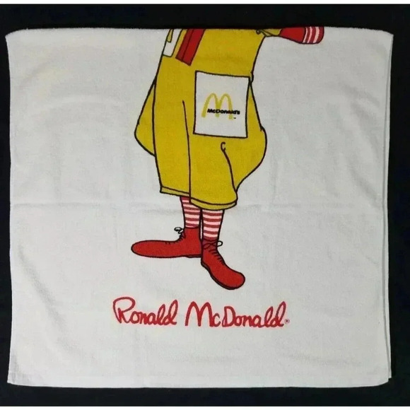 Vintage McDonald's Ronald McDonald Beach Towel New Old Stock 30"x56" Rare HTF - Picture 3 of 6
